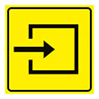 Визуальная пиктограмма «Вход в помещение», ДС20 (пластик 2 мм, 150х150 мм)